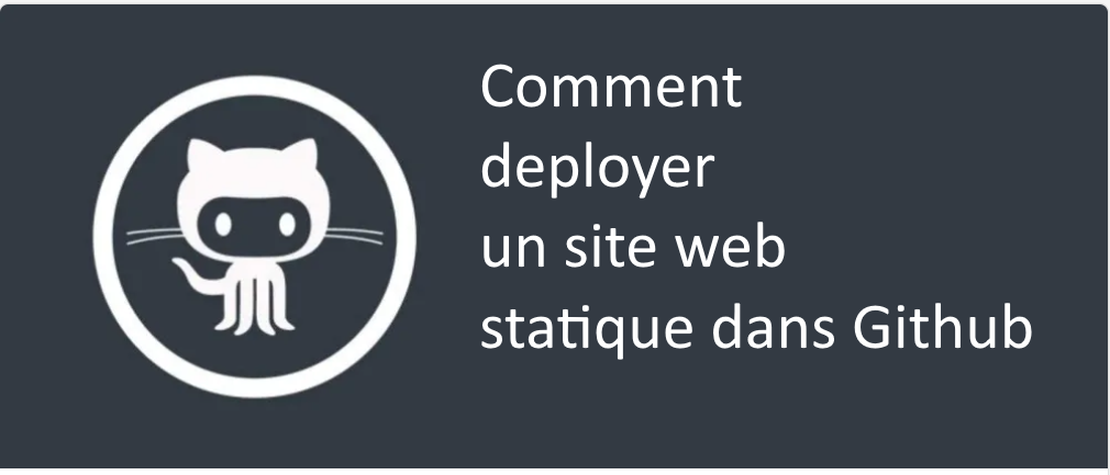 Comment deployer un site web statique sur github?